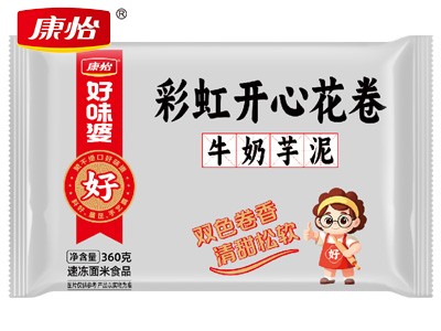 彩虹開心花卷牛奶芋泥